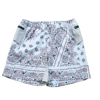 PB-BANDANA MIDDLE SHORTS / WHITE