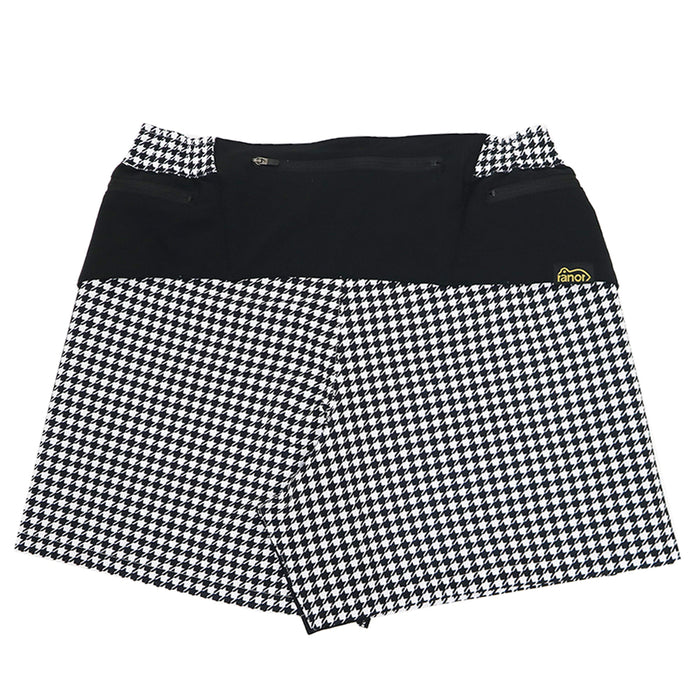 HOUNDSTOOTH MIDDLE SHORTS WHITE×BLACK