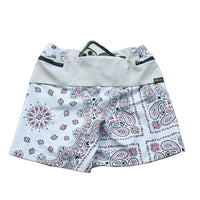 PB-BANDANA MIDDLE SHORTS / WHITE