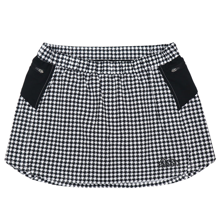 HOUNDSSTOOTH SKIRT(WITH INNER)WHITE×BLACK