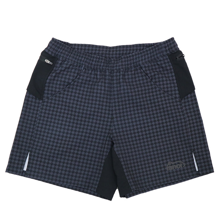 HOUNDSTOOTH MIDDLE SHORTS CHARCOAL×BLACK