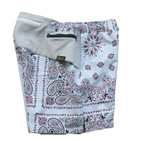 PB-BANDANA MIDDLE SHORTS / WHITE