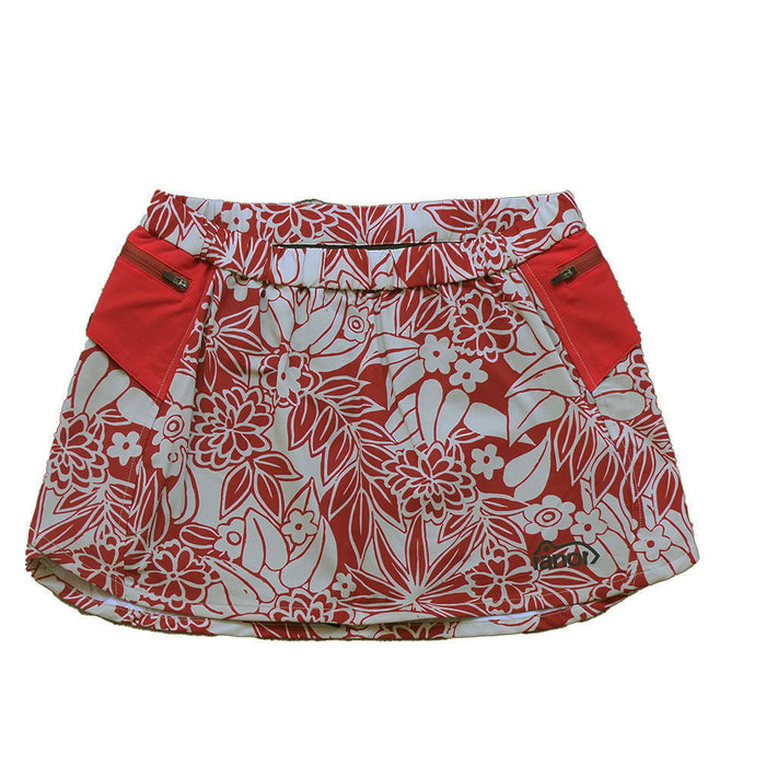 LEAF PATTERN SKIRT(WITH INNER)RED