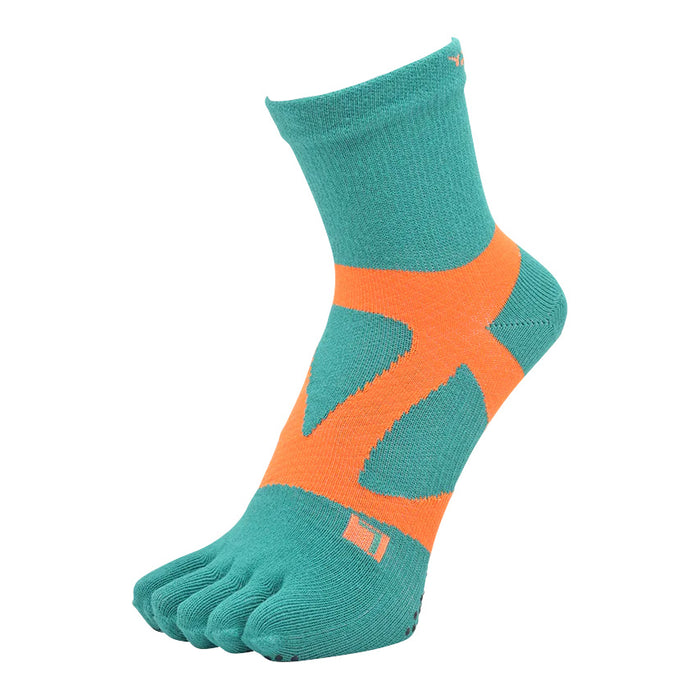 スパイダーアーチミドル5toe スベリドメ  グリーン×オレンジ