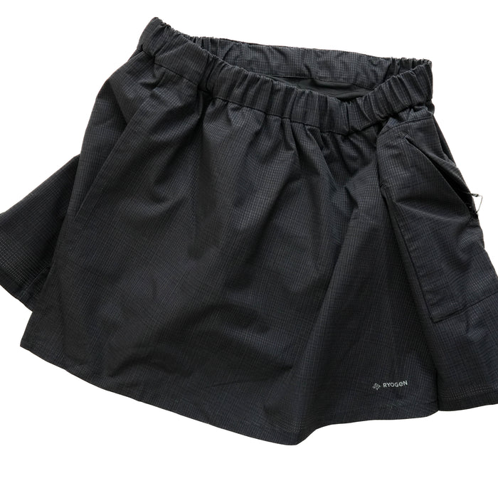 NOSTALGIC DOCKING RUN SKIRT GLEN BLACK