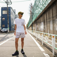PB-BANDANA MIDDLE SHORTS / WHITE