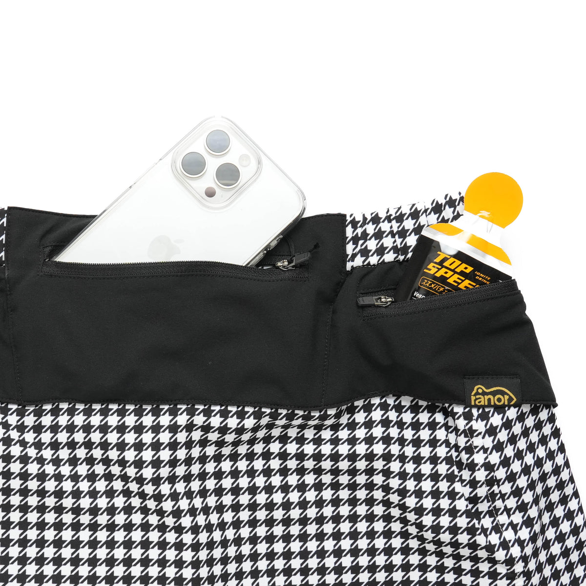 HOUNDSSTOOTH SKIRT(WITH INNER)WHITE×BLACK