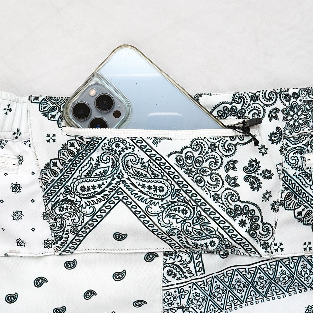 BANDANA MIDDLE SHORTS White