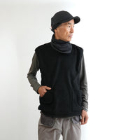 Grid Merino Long Neck Gaiter Charcoal