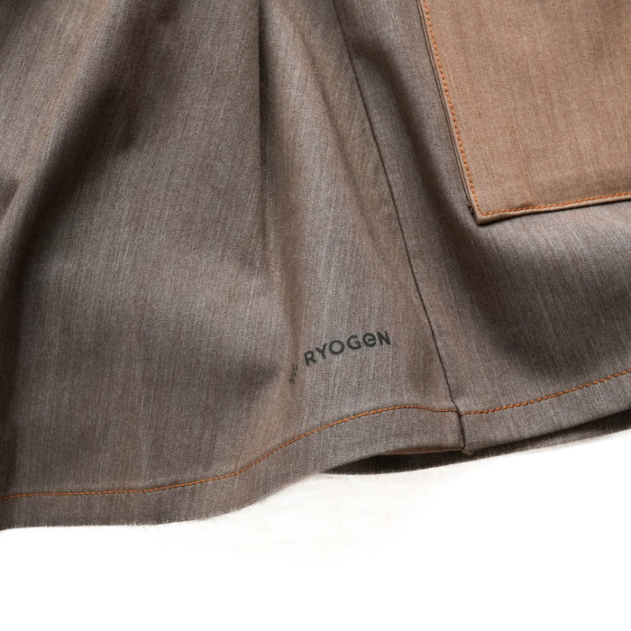 DENIM DOCKING RUN SKIRT BROWN