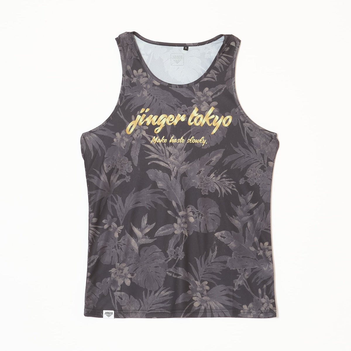 【JINGER】メンズ ランニングタンクトップ【JM-4027/BLK】