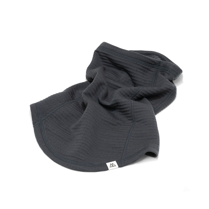 Grid Merino Long Neck Gaiter Charcoal