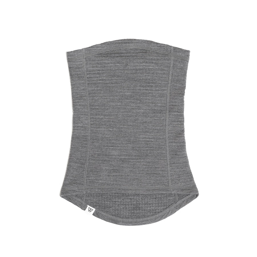 Grid Merino Long Neck Gaiter Heather Gray