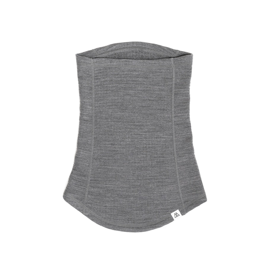 Grid Merino Long Neck Gaiter Heather Gray