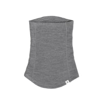 Grid Merino Long Neck Gaiter Heather Gray