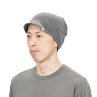 Grid Merino Long Neck Gaiter Heather Gray