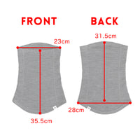 Grid Merino Long Neck Gaiter Heather Gray