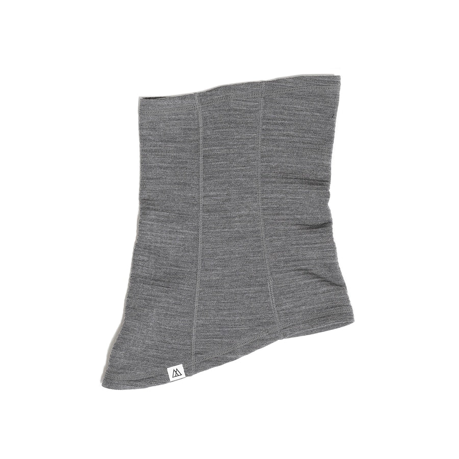 Grid Merino Long Neck Gaiter Heather Gray