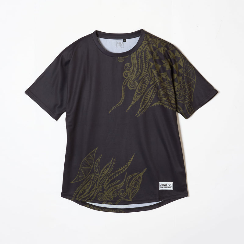 【JINGER】ユニセックス　ルーズフィットドルマンTシャツ【J-1047/BLK】