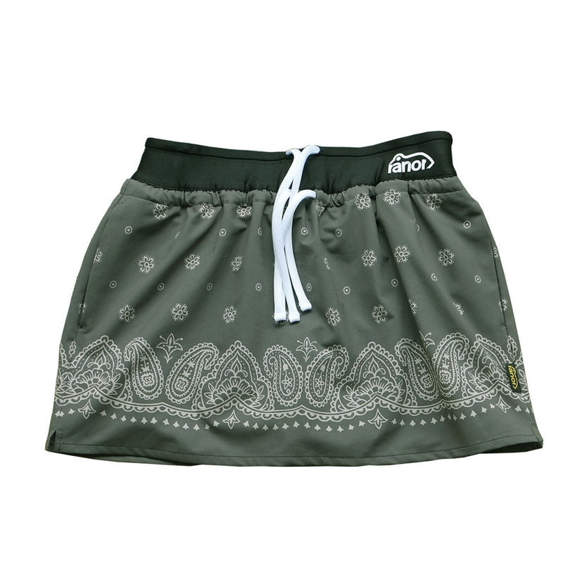 LAYRED PANEL SKIRT OLIVE