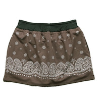 LAYRED PANEL SKIRT BROWN