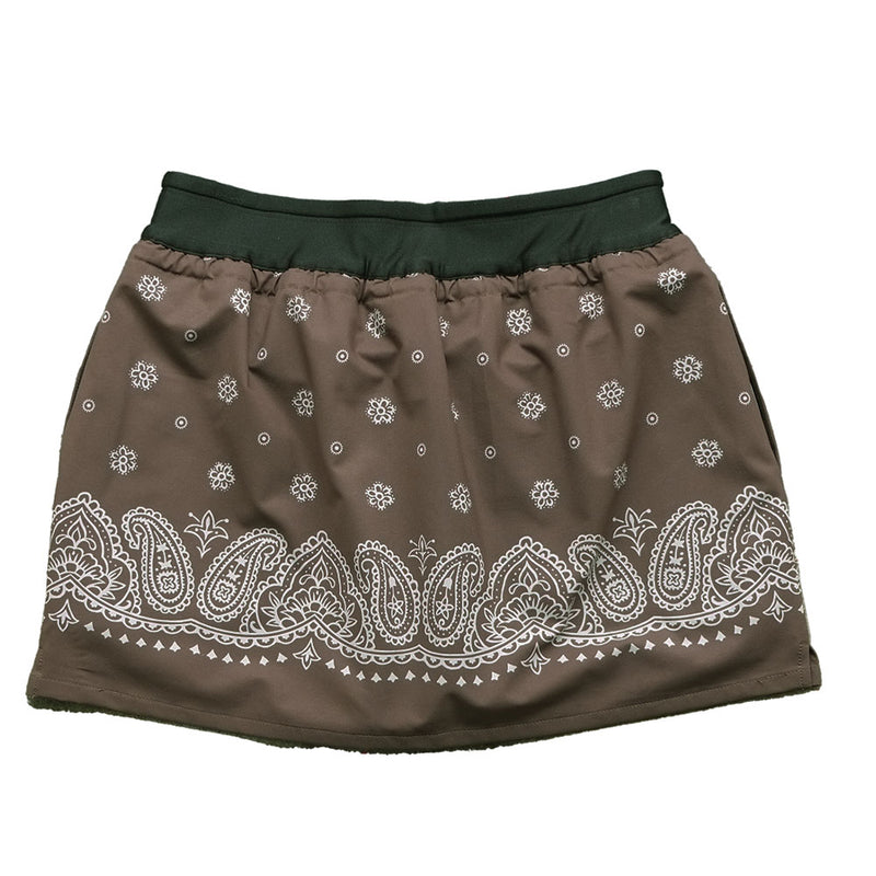 LAYRED PANEL SKIRT BROWN