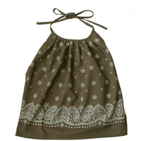 PANEL HALTER NECK BROWN