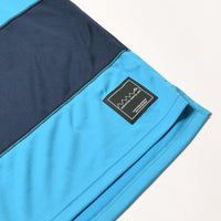 MMA Border Patchwork Tee　Turquoise_Navy