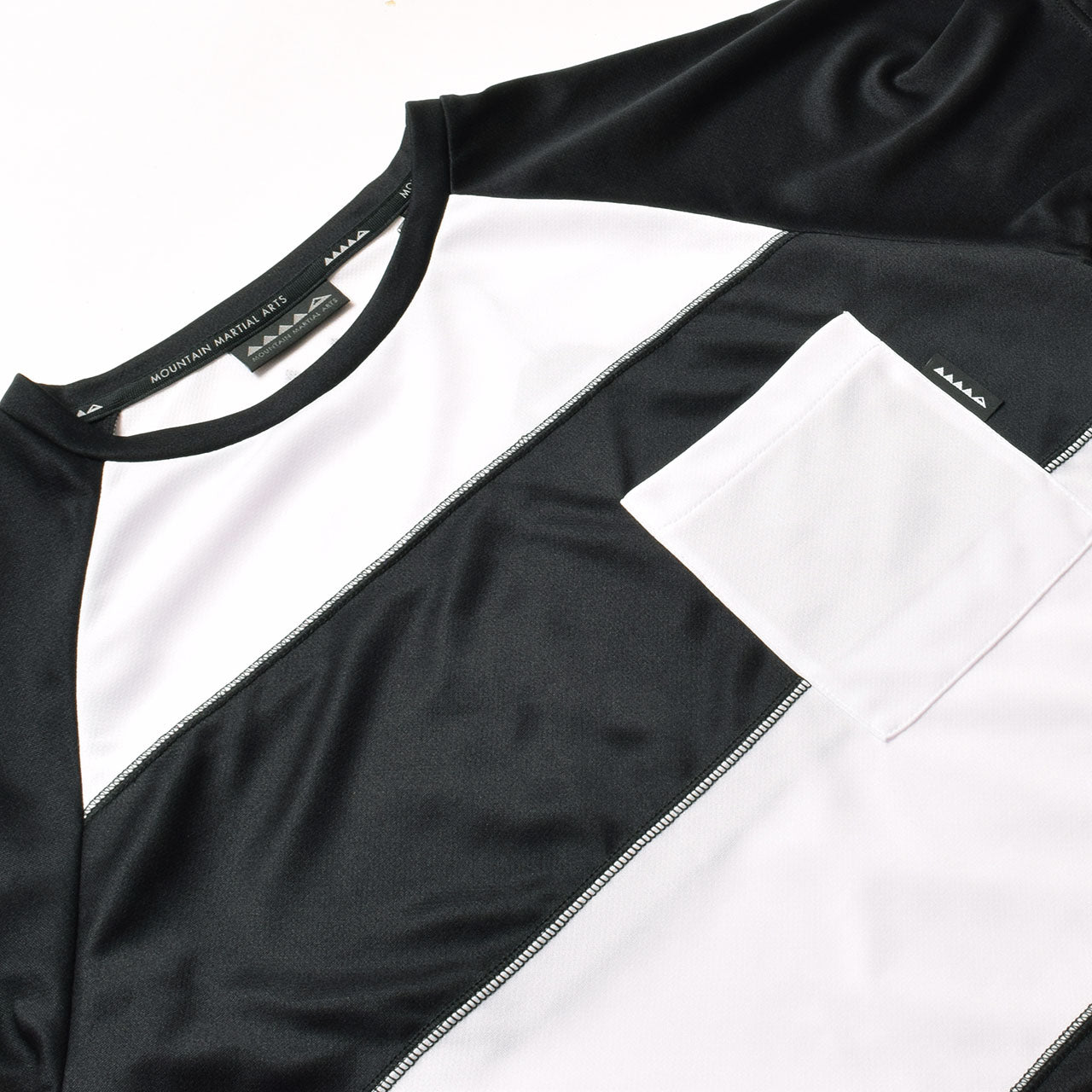 MMA Border Patchwork Tee White_Black – CONNECTED