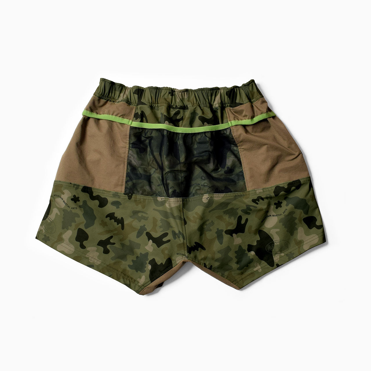 MMA_Jerry Ukai PONCHOMAN CAMO Hike&Run Shorts Green