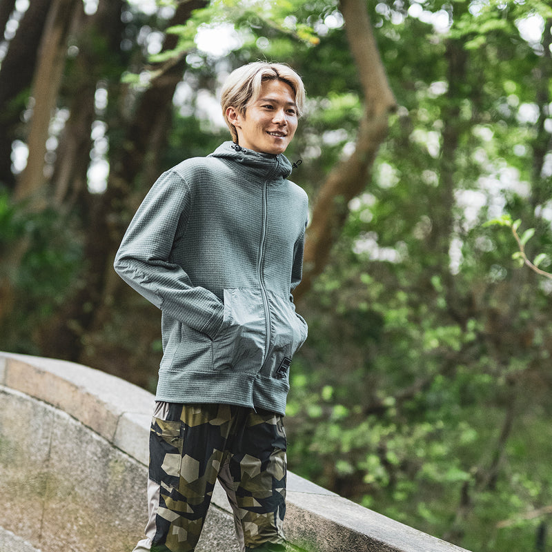 MMA POLARTEC Power Grid Side Ventilation Hoodie Gray