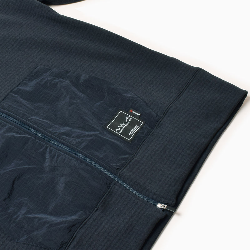 MMA POLARTEC Power Grid Side Ventilation Hoodie Navy