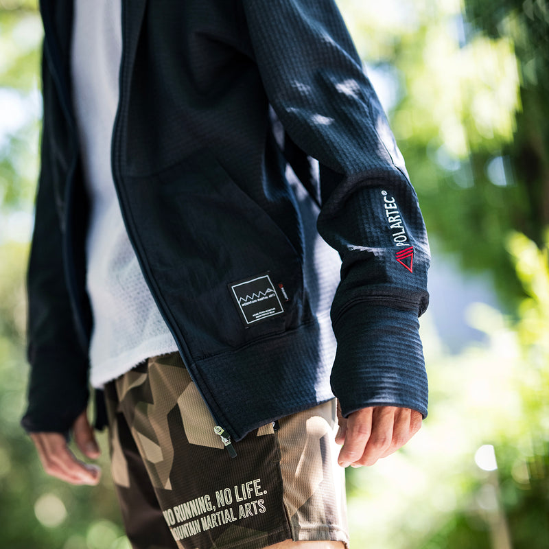 MMA POLARTEC Power Grid Side Ventilation Hoodie Navy