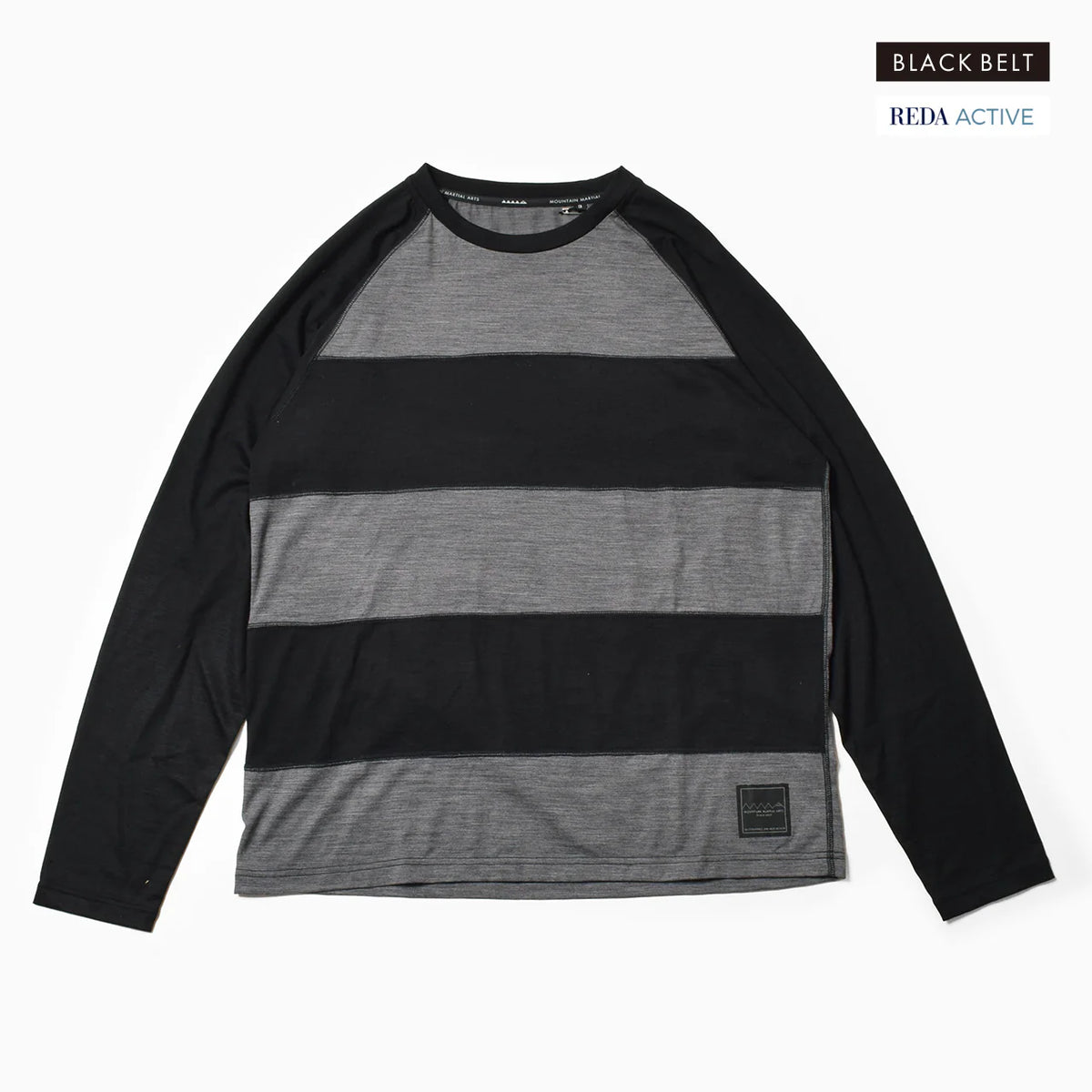 MMABB REDA ACTIVE Border Wool Long Tee “JEROME” (Black_Gray)