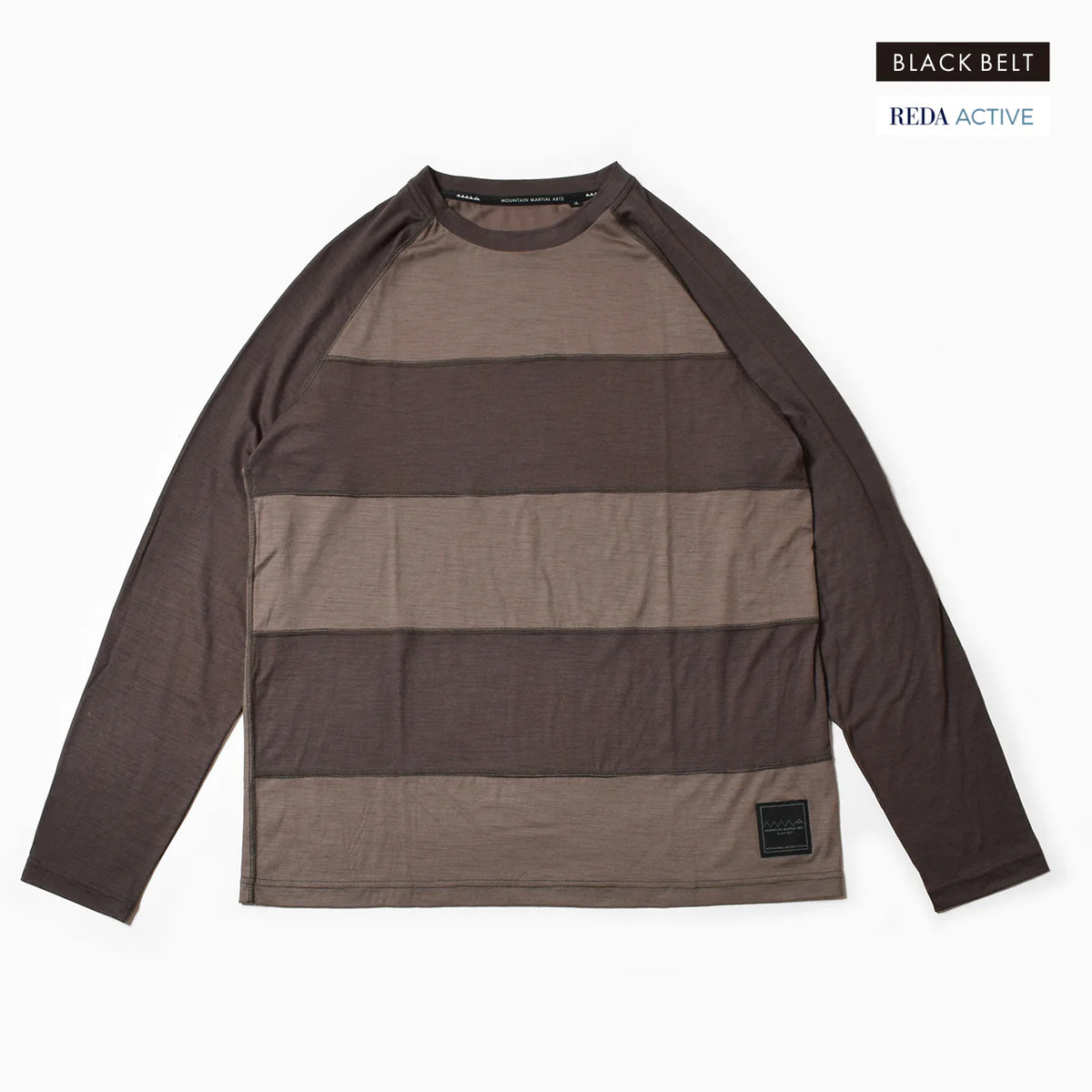 MMABB REDA ACTIVE Border Wool Long Tee “JEROME” (Brown_Beige)