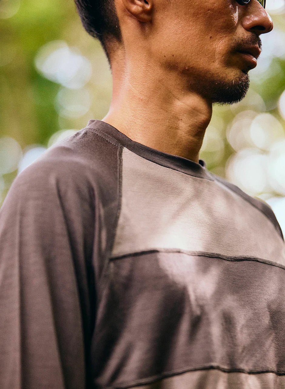 MMABB REDA ACTIVE Border Wool Long Tee “JEROME” (Brown_Beige)