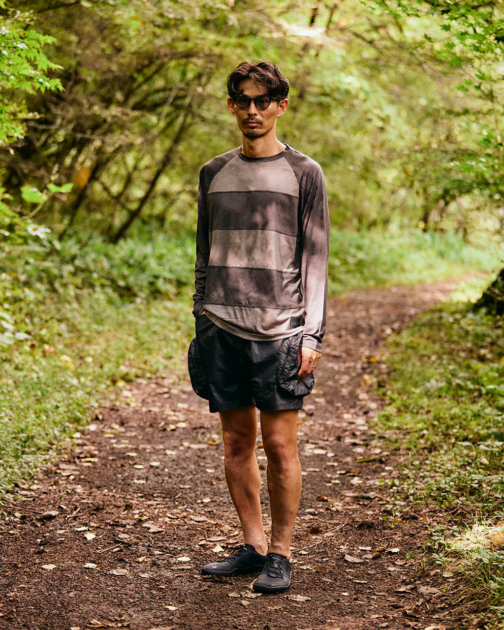 MMABB REDA ACTIVE Border Wool Long Tee “JEROME” (Brown_Beige)