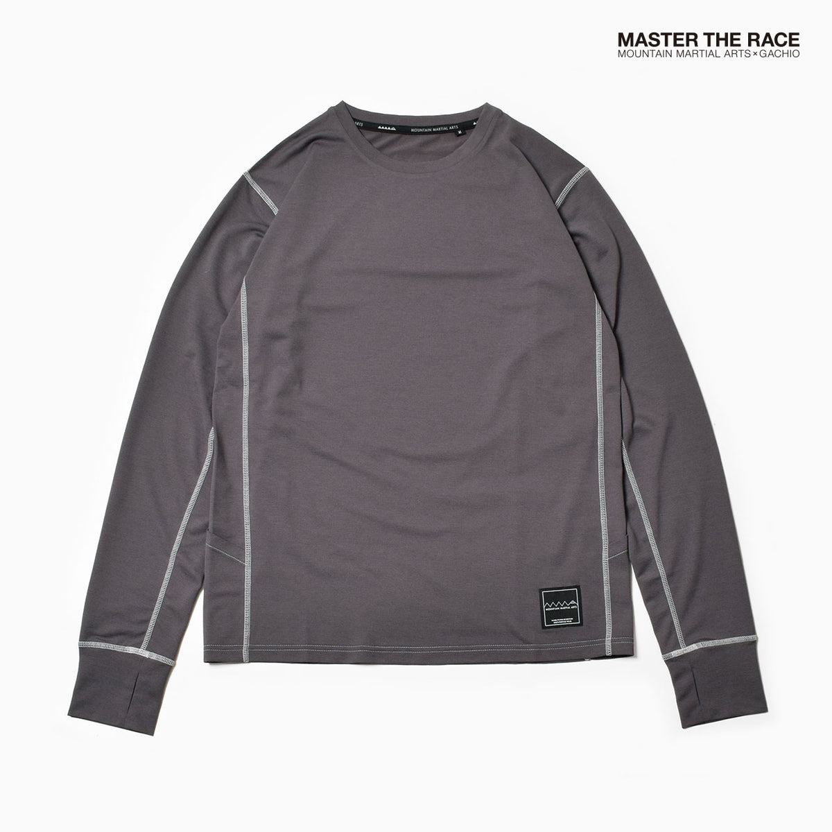 MMA GACHIO "MASTER THE RACE" Long Tee Charcoal