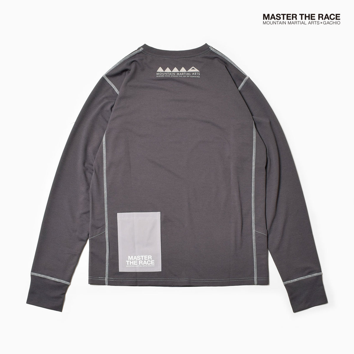 MMA GACHIO "MASTER THE RACE" Long Tee Charcoal