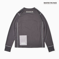 MMA GACHIO "MASTER THE RACE" Long Tee Charcoal