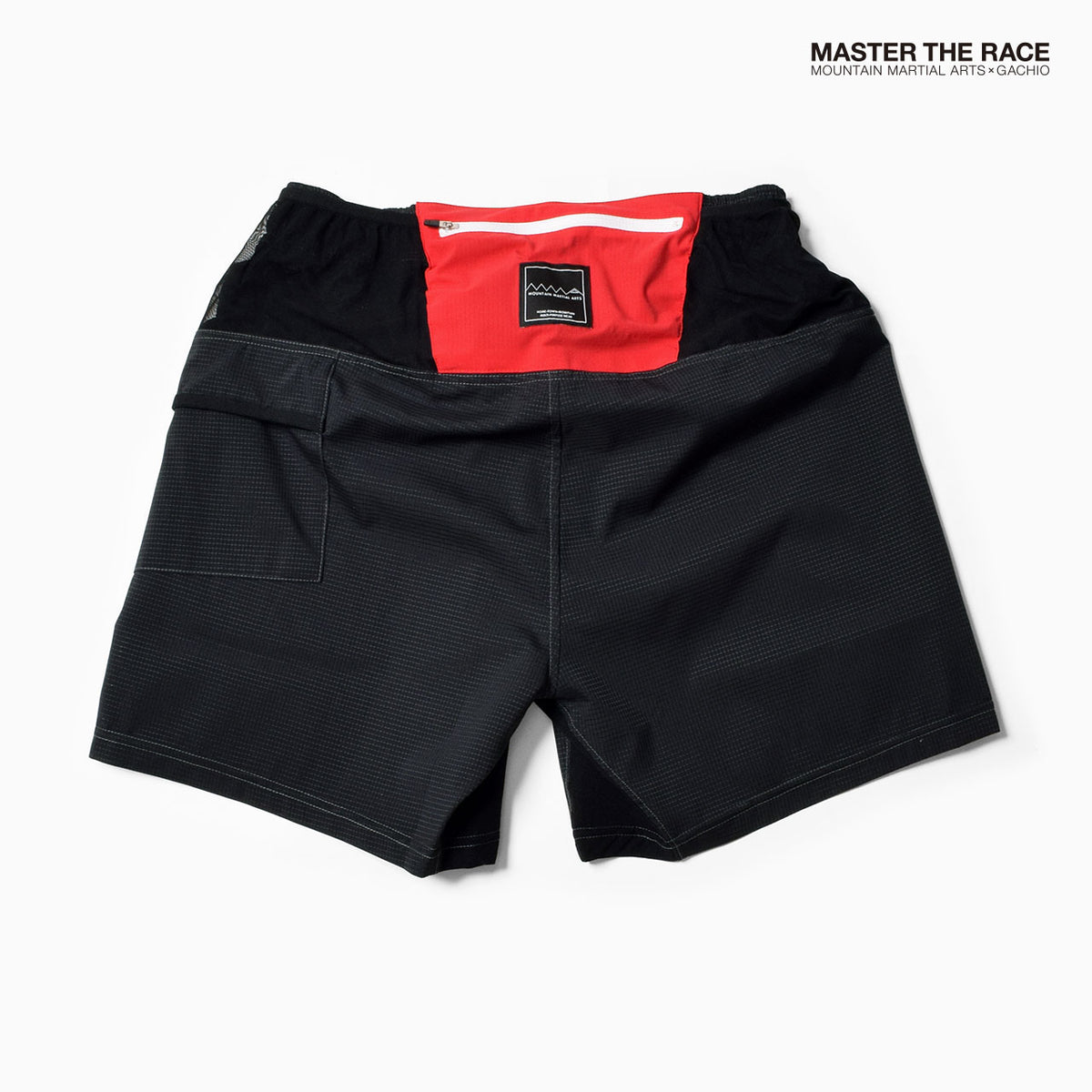 MMA GACHIO "MASTER THE RACE" Multi Pocket Run Shorts Black