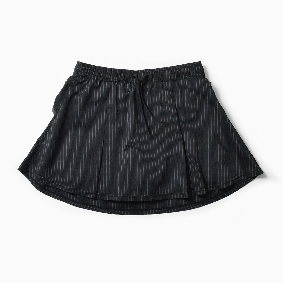 MMA Front Pleats Run Skirt - Black -