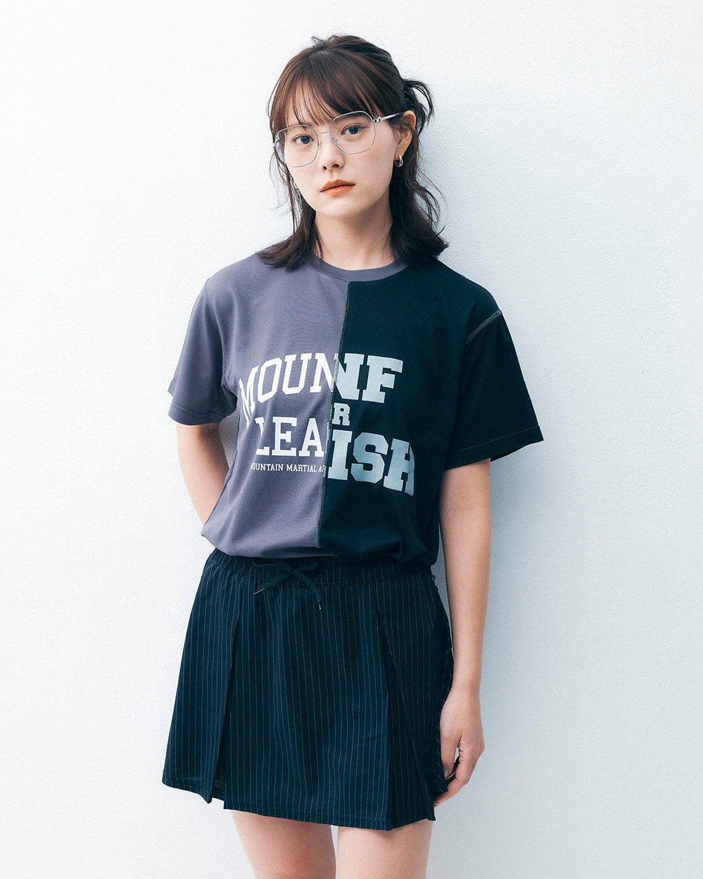 MMA Front Pleats Run Skirt - Black - – CONNECTED