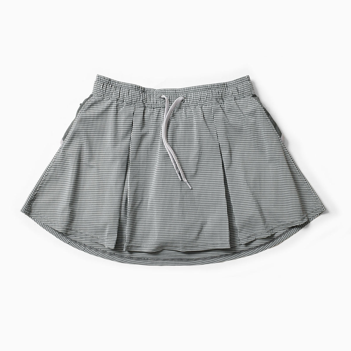 MMA Front Pleats Run Skirt - Grey -