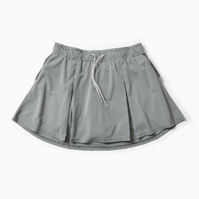 MMA Front Pleats Run Skirt - Grey -
