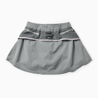 MMA Front Pleats Run Skirt - Grey -