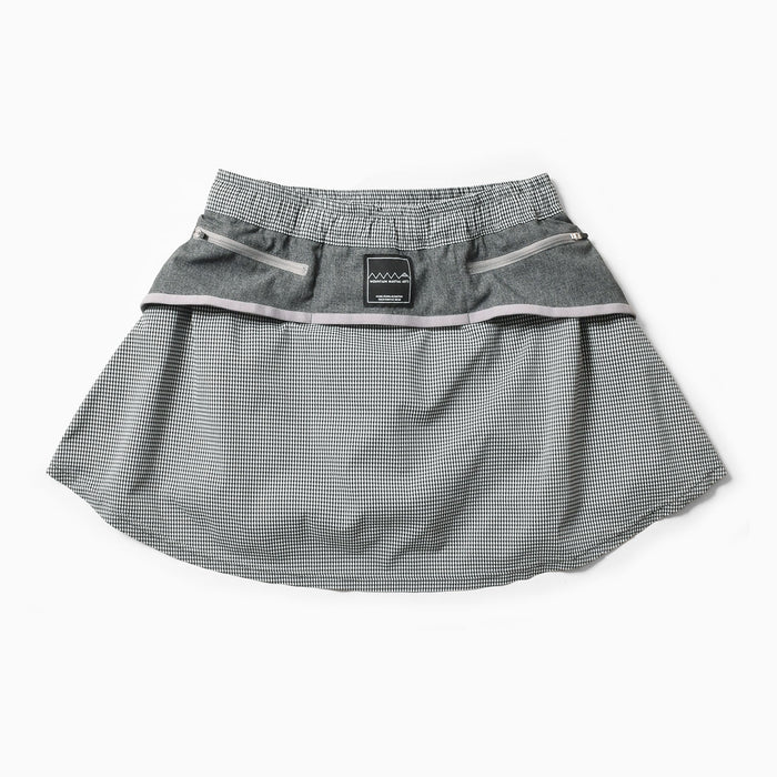 MMA Front Pleats Run Skirt - Grey -