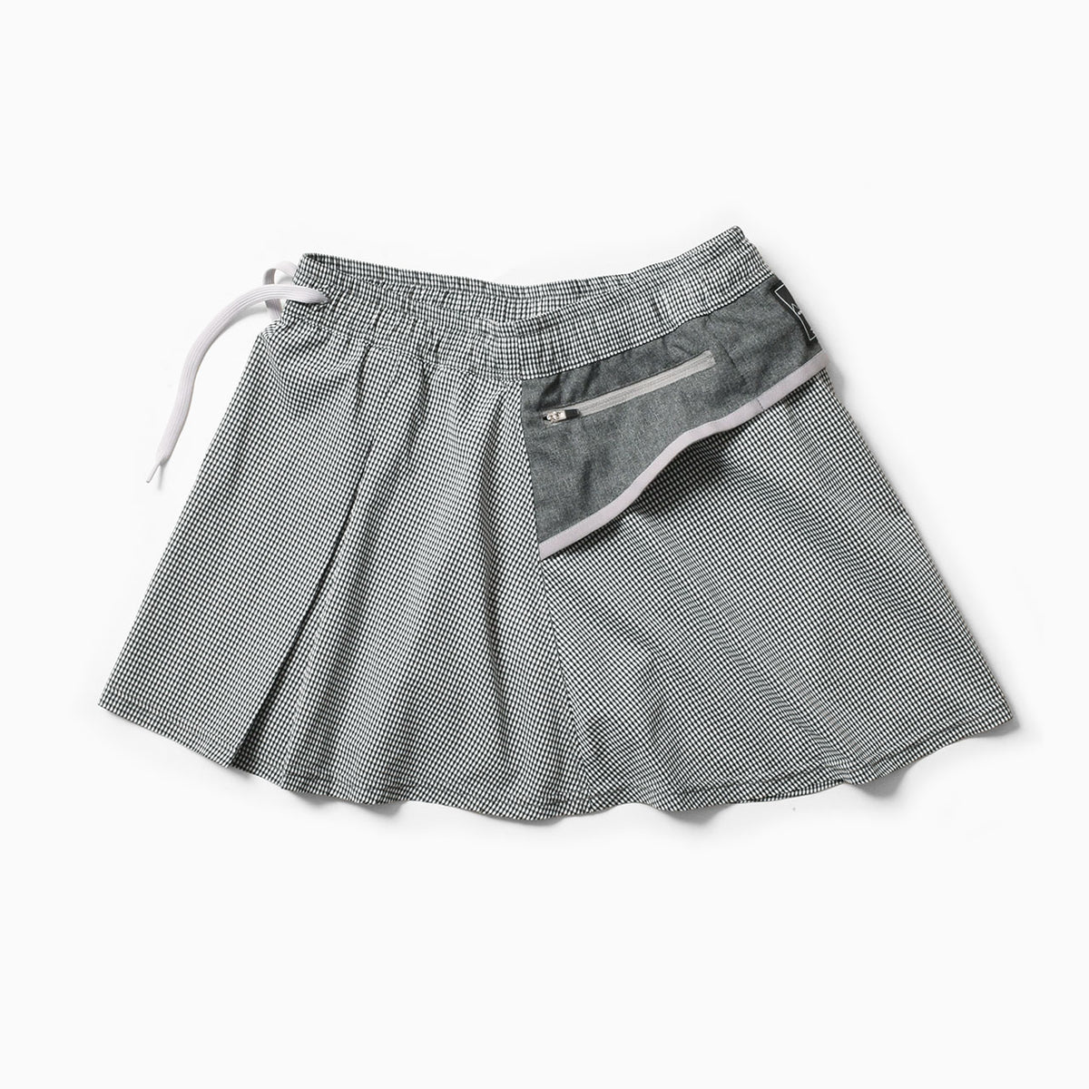 MMA Front Pleats Run Skirt - Grey -