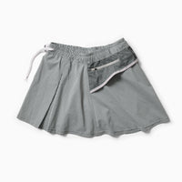 MMA Front Pleats Run Skirt - Grey -