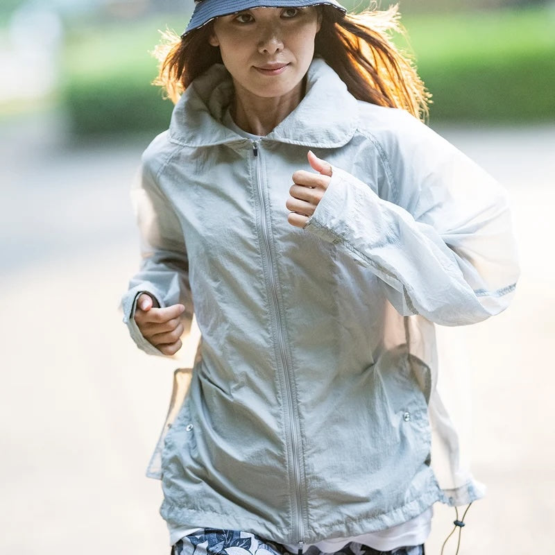 MMA Round Collar Wind Shell (Gray)